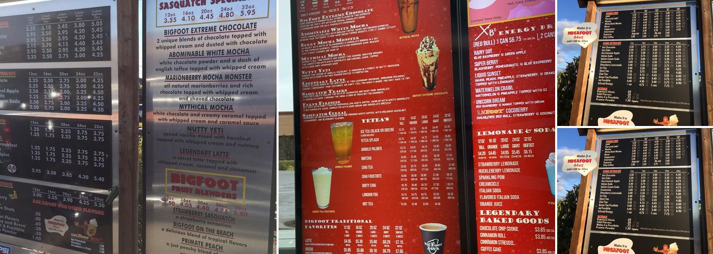 BigFoot Java Menu