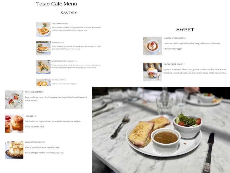 Taste117 Menu