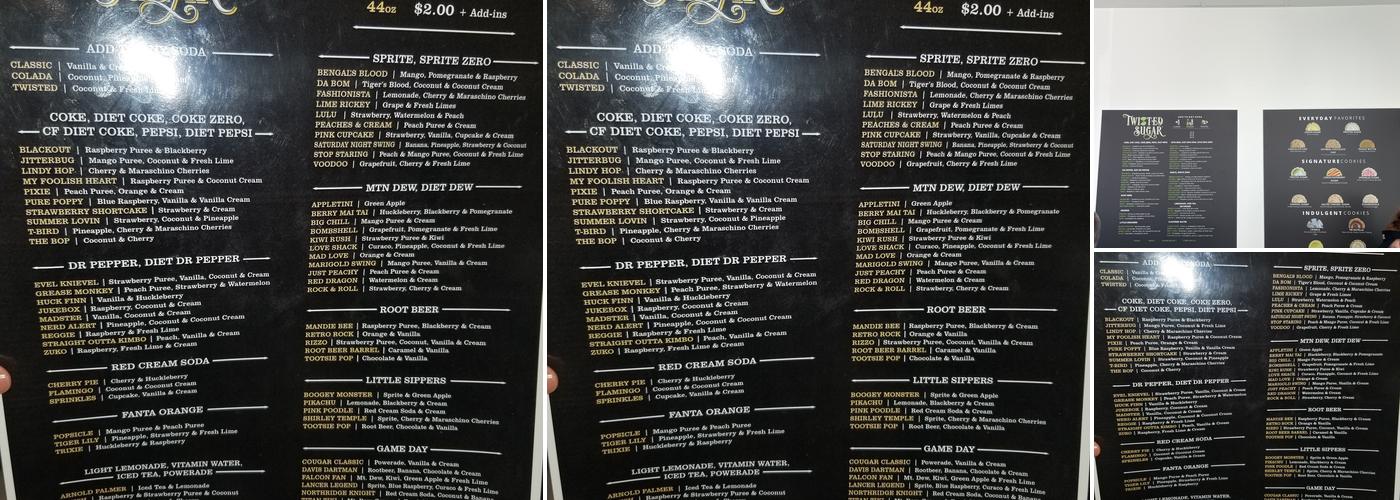 Twisted Sugar Menu
