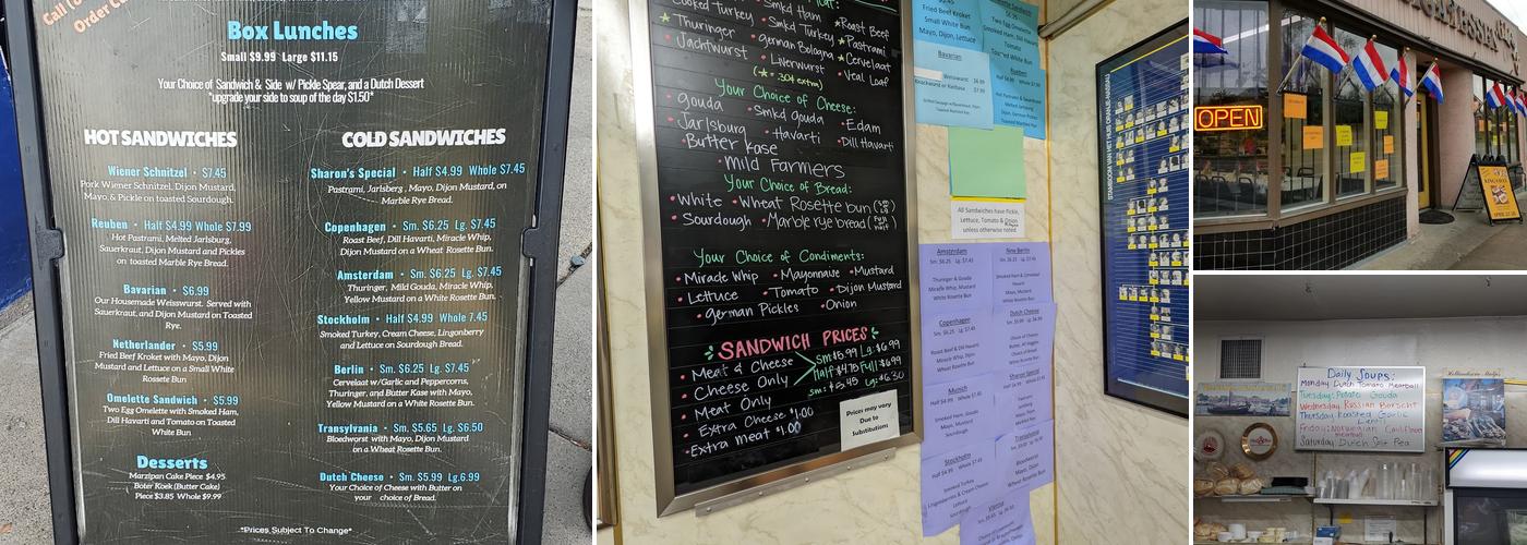 The Old Dutch Store Menu