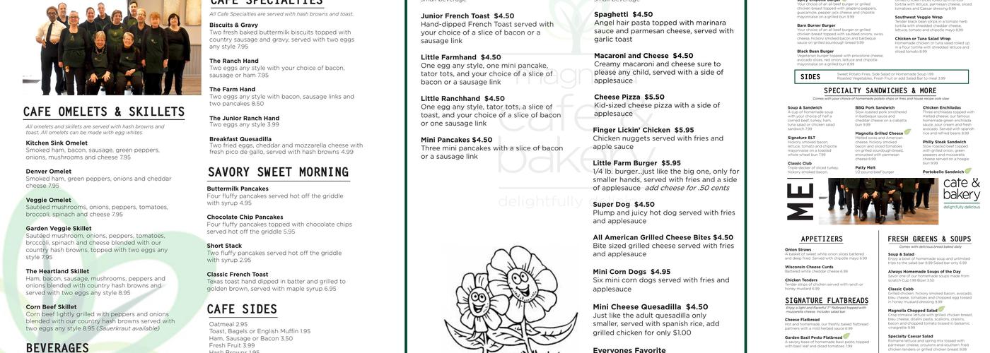 Lambs Farm Sugar Maple Country Store Menu