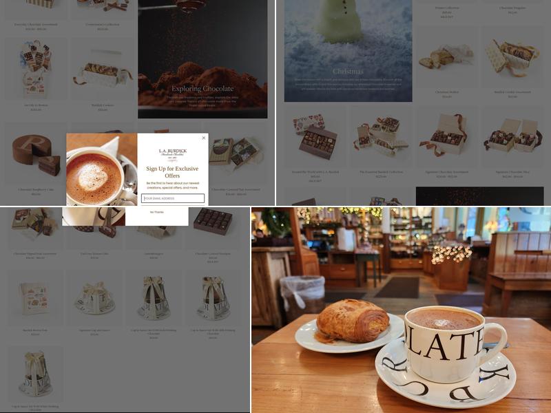 L.A. Burdick Handmade Chocolates Menu