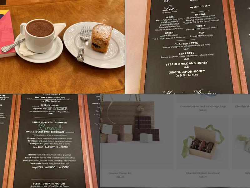 L.A. Burdick Handmade Chocolates Menu