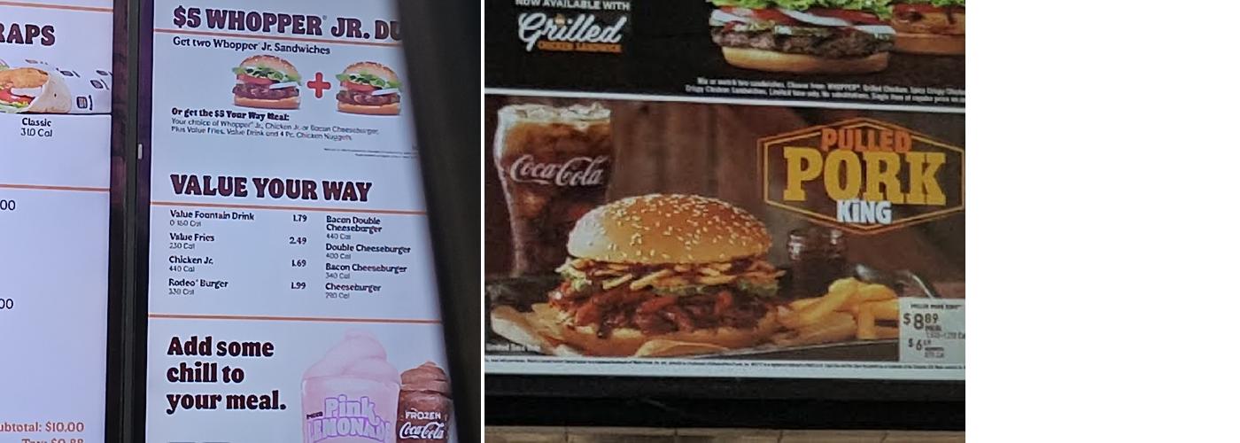 Burger King Menu