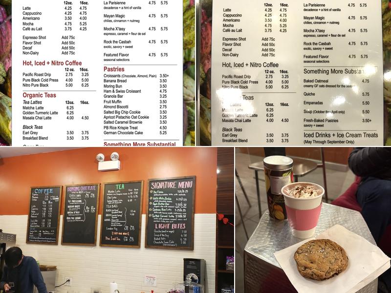 Cocoa + Co. Coffee and Chocolate Cafe Menu