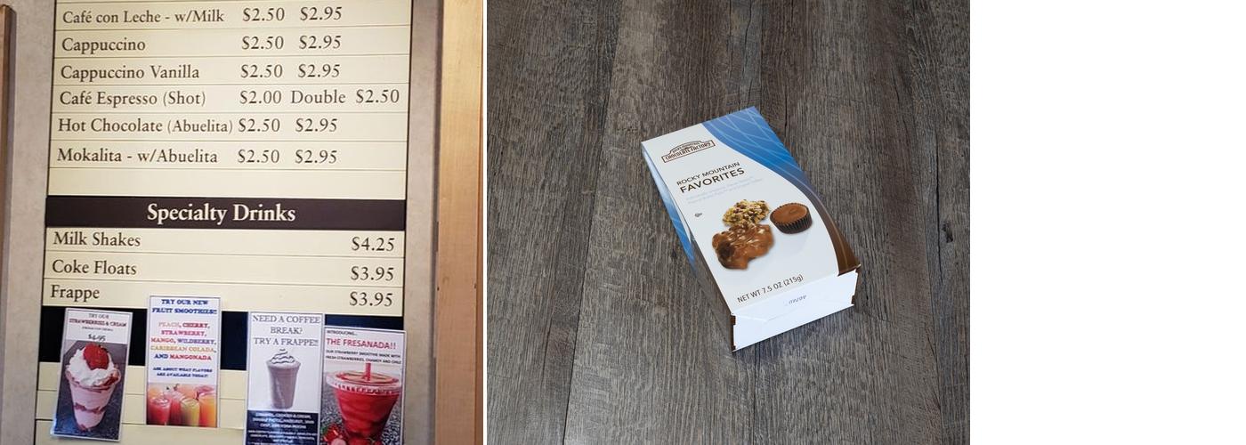 Rocky Mountain Chocolate Menu