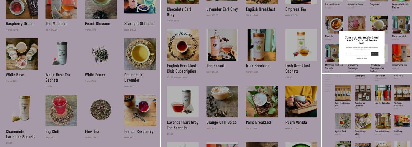 Cup & Kettle Tea Menu