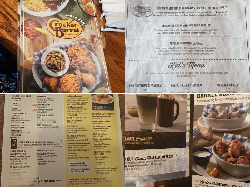 Cracker Barrel Old Country Store Menu