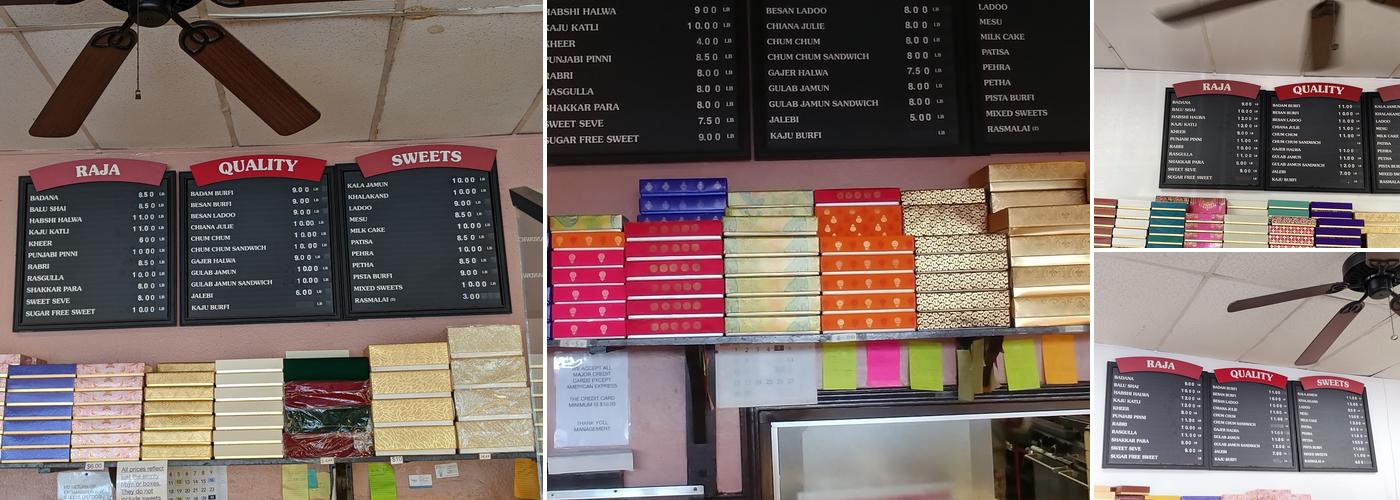 Raja Sweets Menu