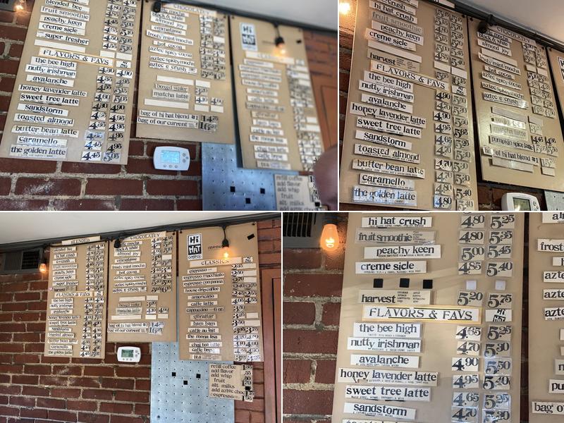 Hi Hat Coffee Menu