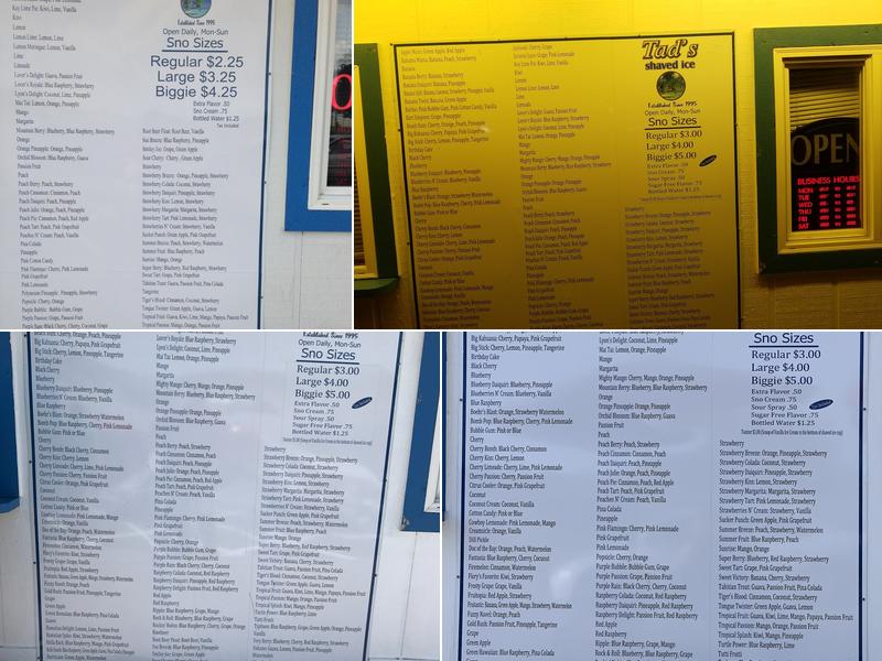 Tad's Menu