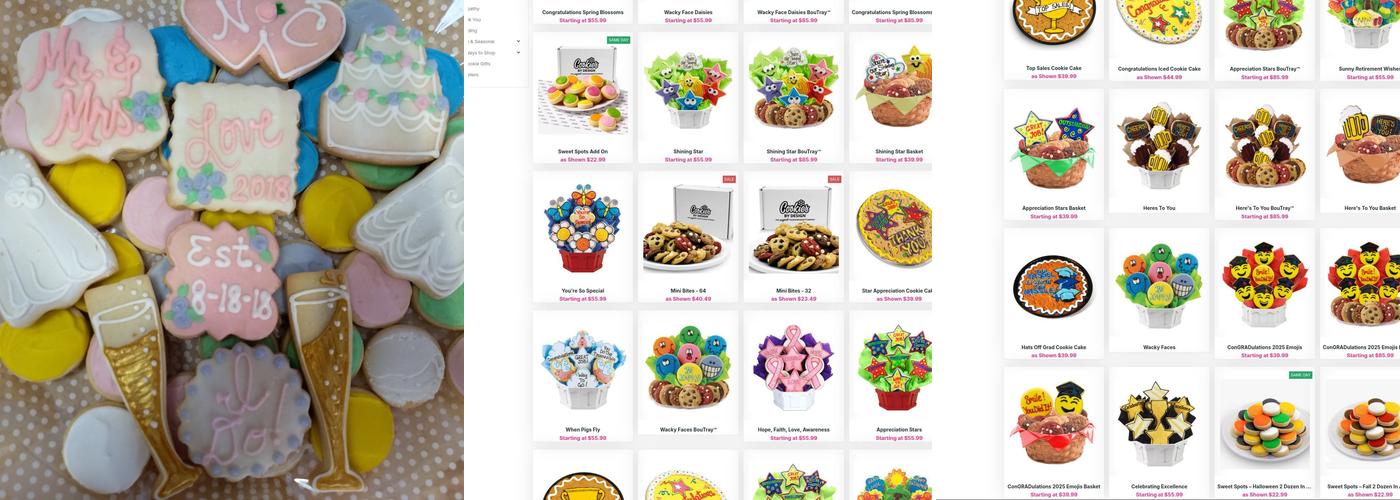 Cookies by Design Menu