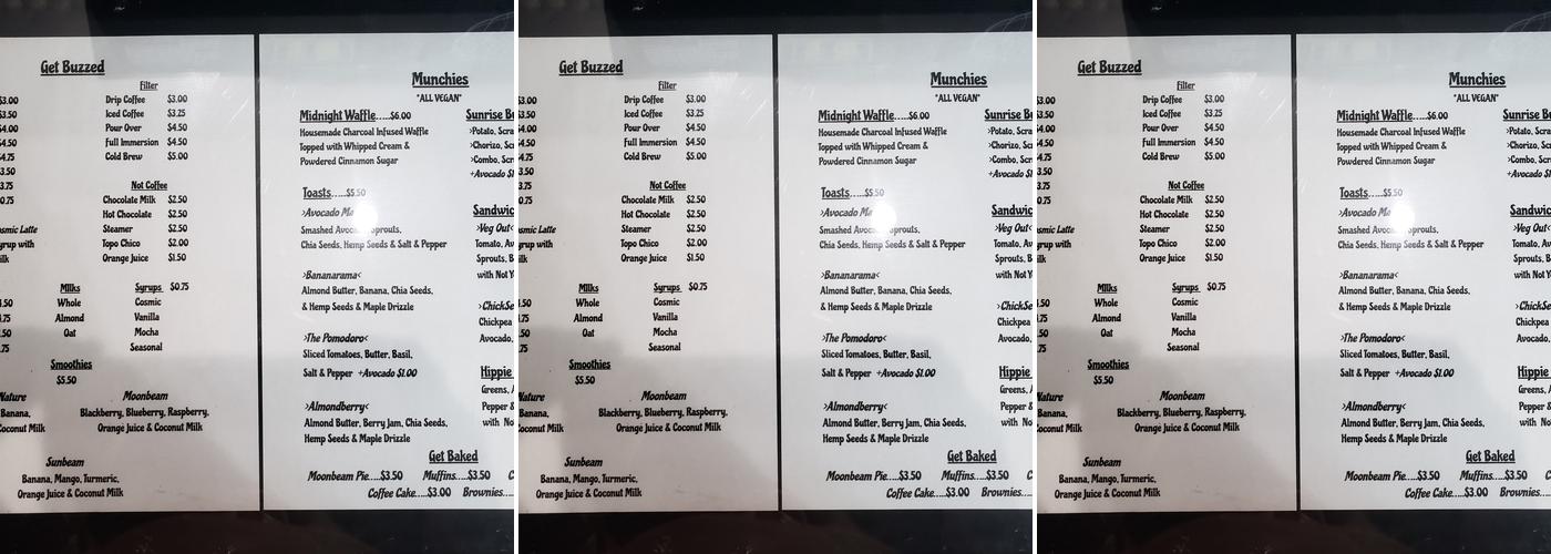 Arcadia Coffee Menu