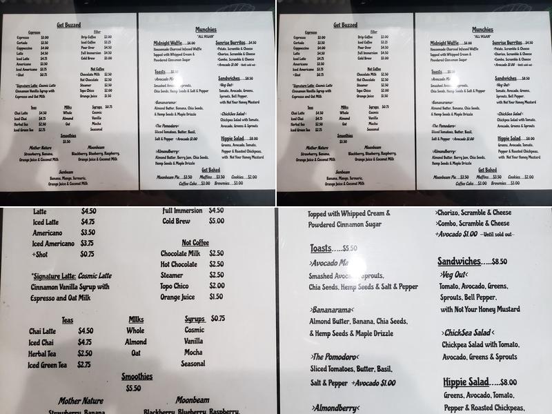 Arcadia Coffee Menu