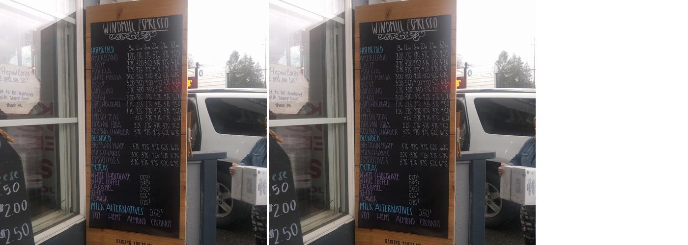 Windmill Espresso Menu