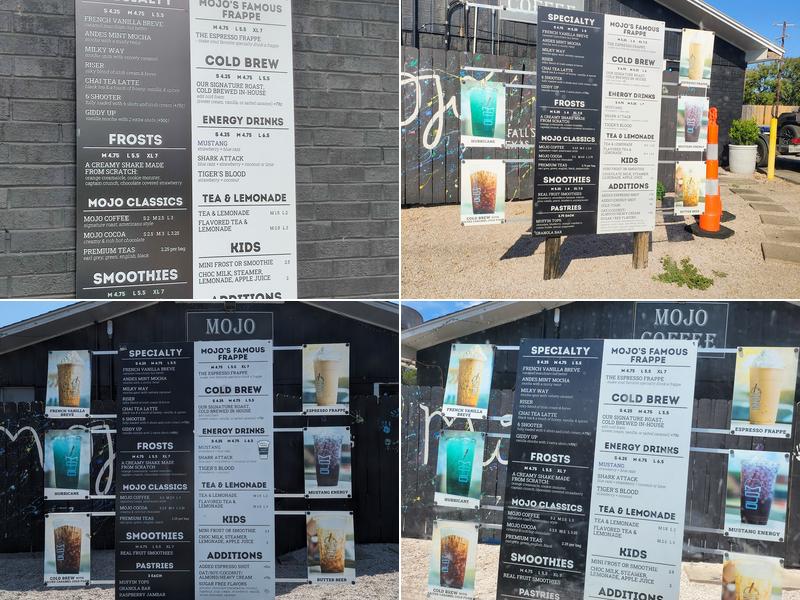 Mojo Coffee Menu