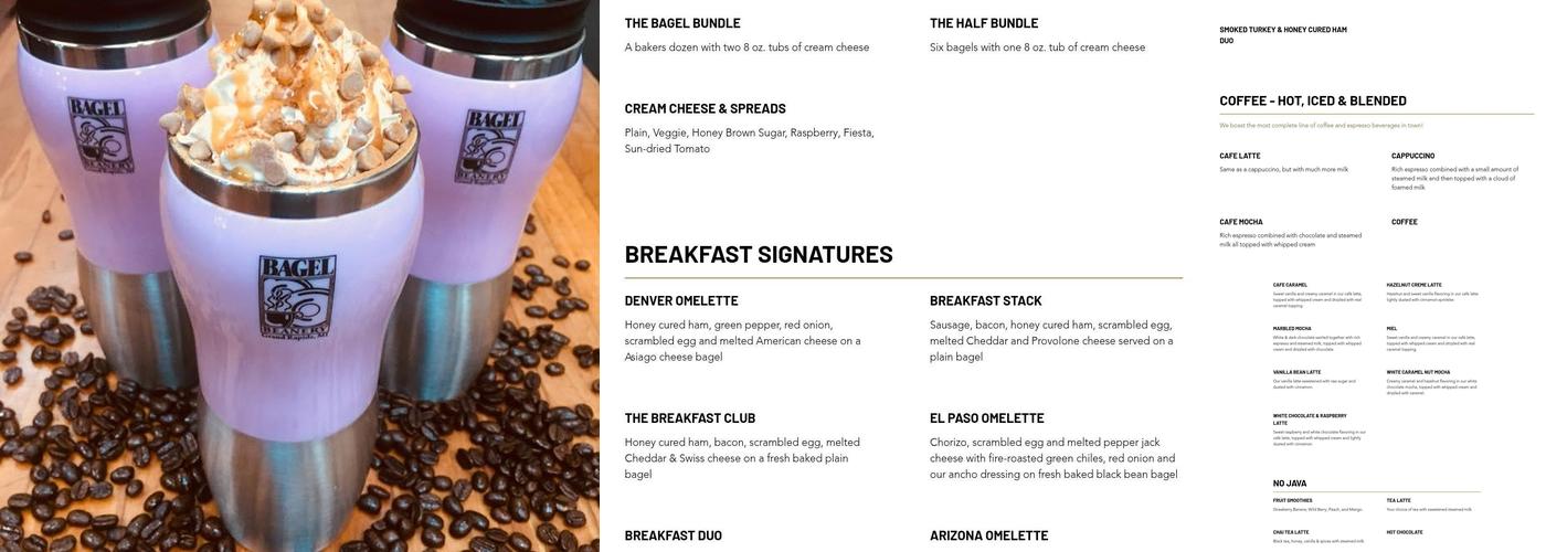 Bagel Beanery Menu