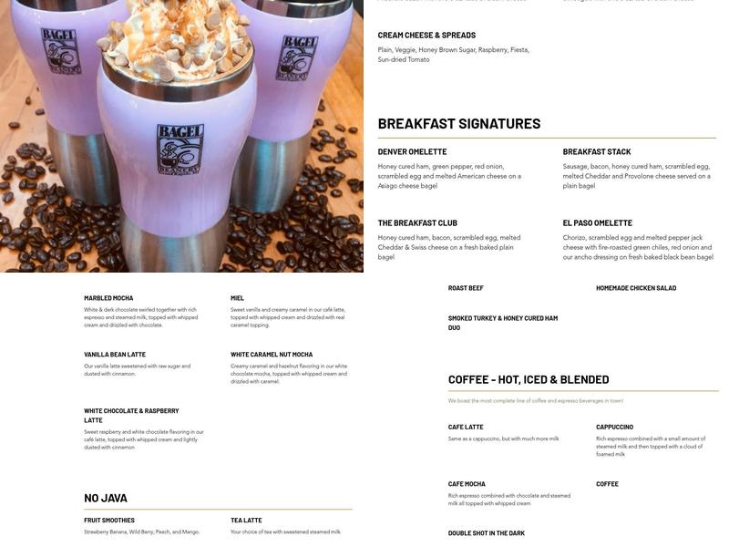 Bagel Beanery Menu