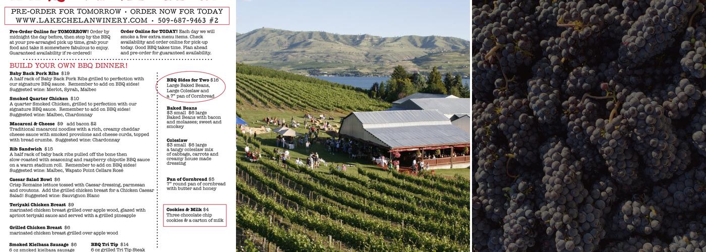 Lake Chelan Winery Menu
