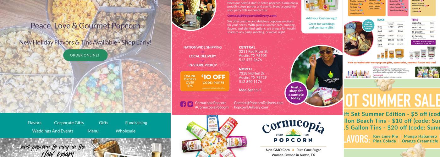 Cornucopia Popcorn Menu
