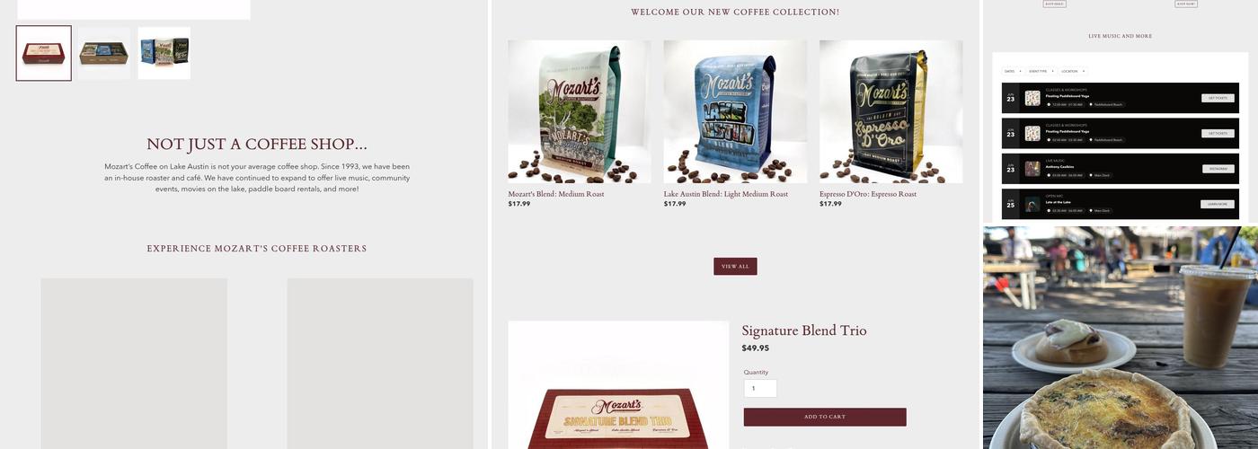 Mozart's Coffee Roasters Menu