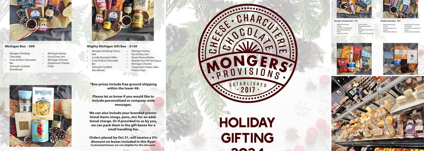 Mongers' Provisions Menu