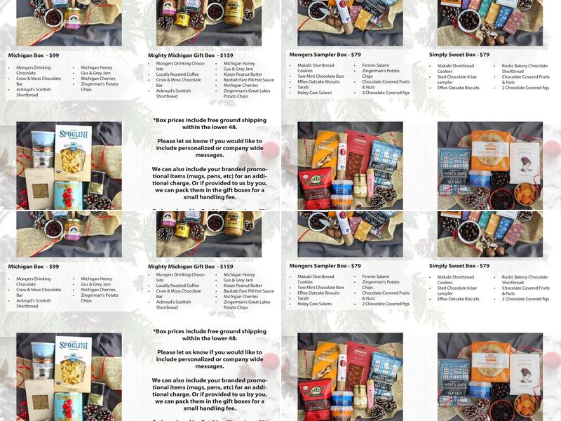 Mongers' Provisions Menu