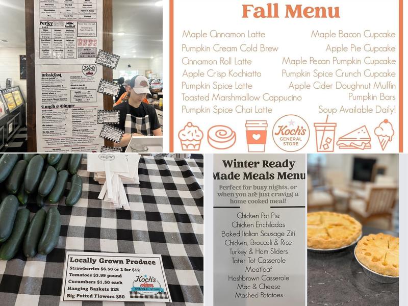 Koch's General Store Menu