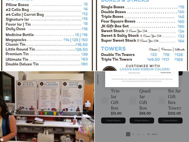 JK Chocolate Menu