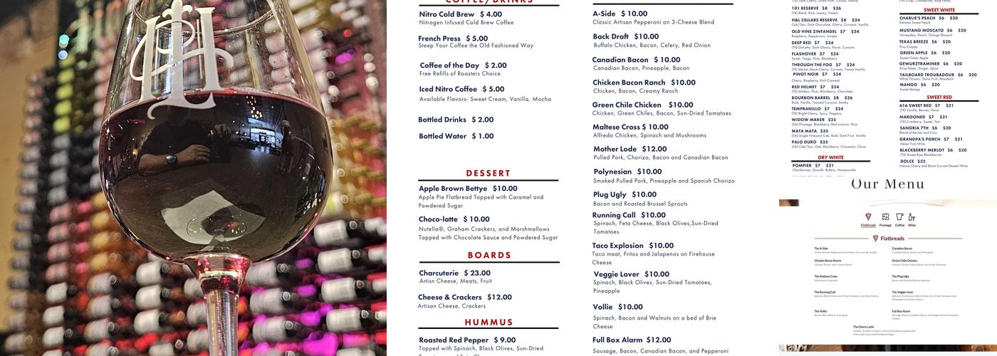 Hook & Ladder Coffees & Wine Co. Menu