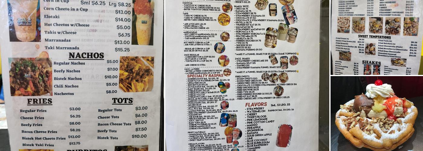 Sab's Candy Shop Menu