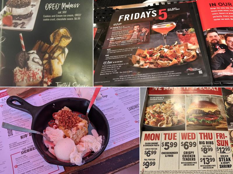 TGI Fridays Menu