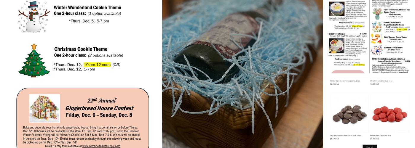 Lorraine's Cake & Candy Supply Menu