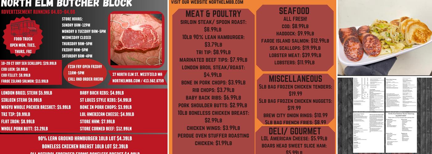 North Elm Butcher Block Menu