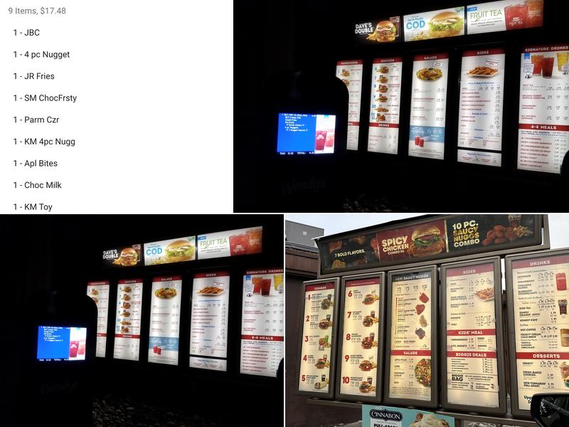 Wendy's Menu
