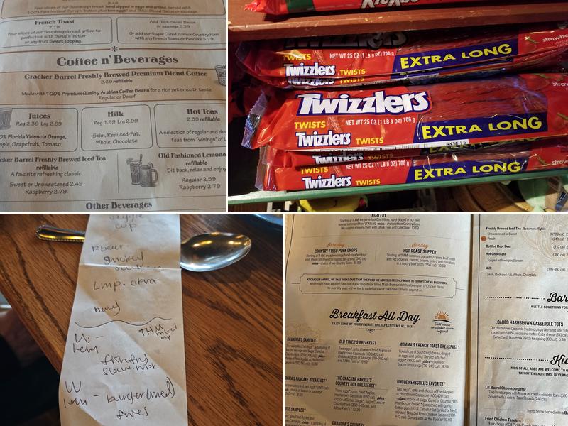 Cracker Barrel Old Country Store Menu