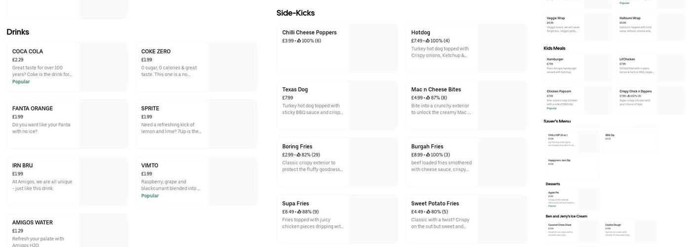 Just Dessert Beckenham Menu