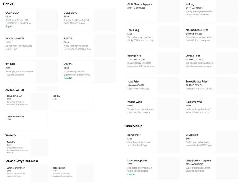 Just Dessert Beckenham Menu