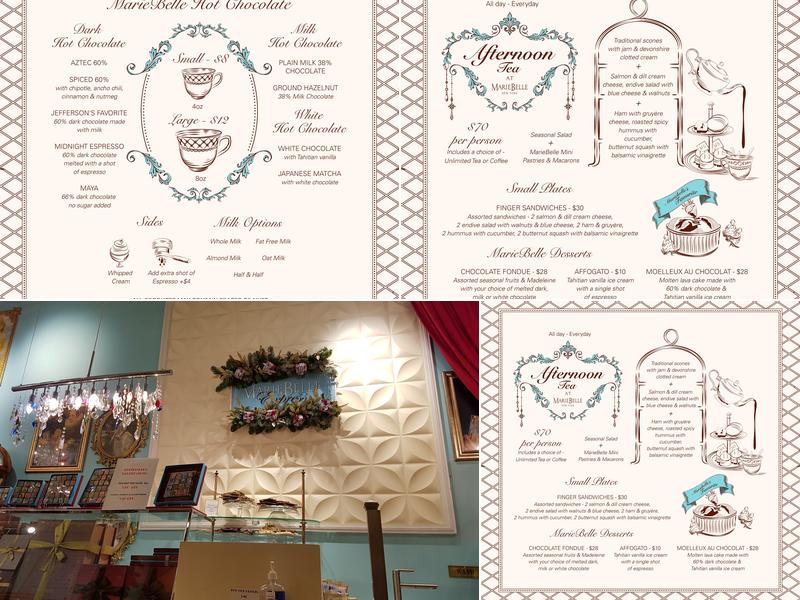 Mariebelle Menu