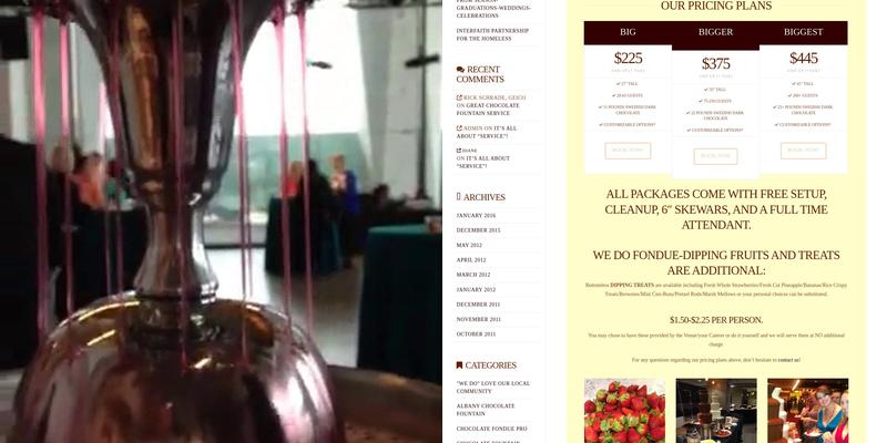 We Do Fondue-Chocolate Fountain Rentals Menu