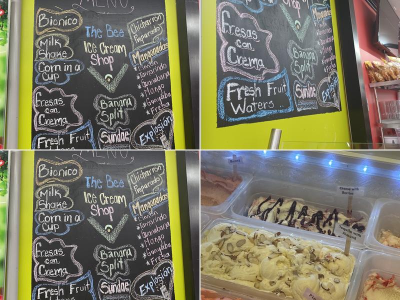 The Bee Ice Cream & Mini Donuts Menu