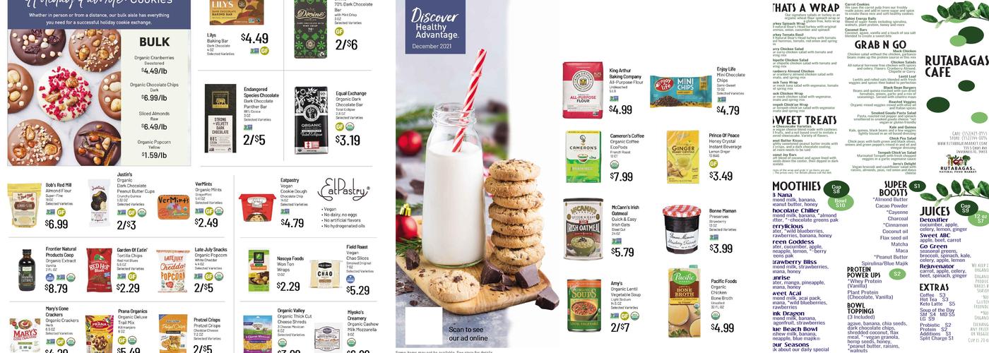 Rutabagas Etc. Natural Food Market Menu