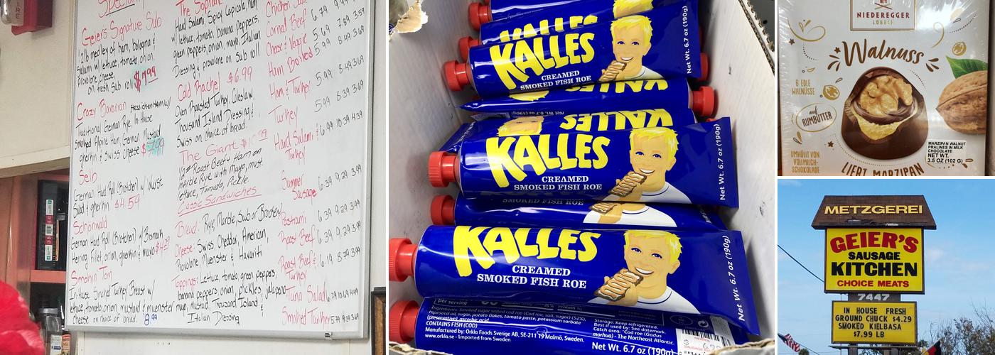 Geier's Sausage Kitchen Menu