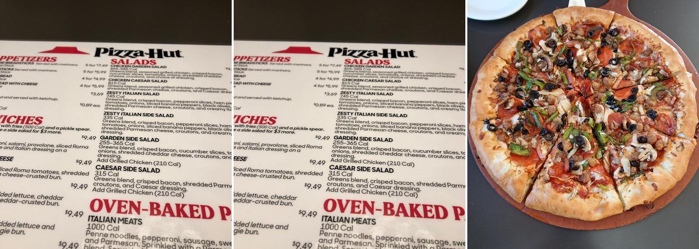 Pizza Hut Menu