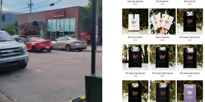 Videri Chocolate Factory - Chocolate Bean to Bar Menu