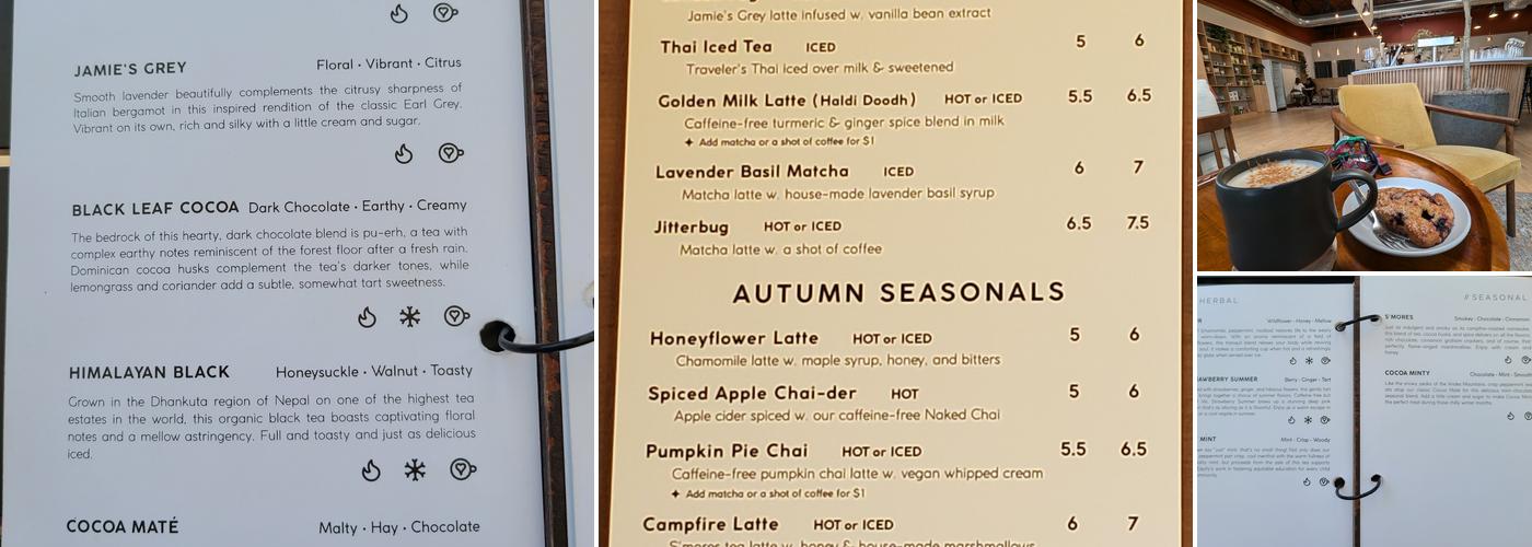 Chad's Chai Menu