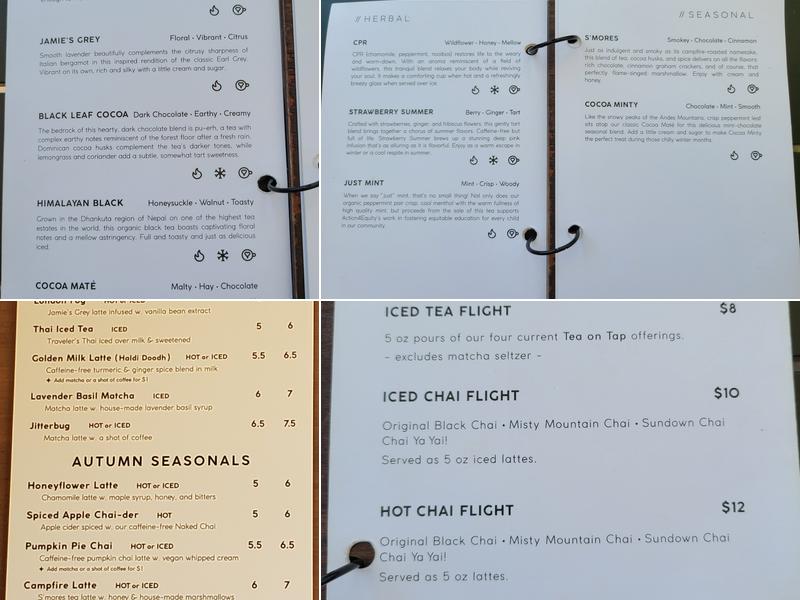 Chad's Chai Menu