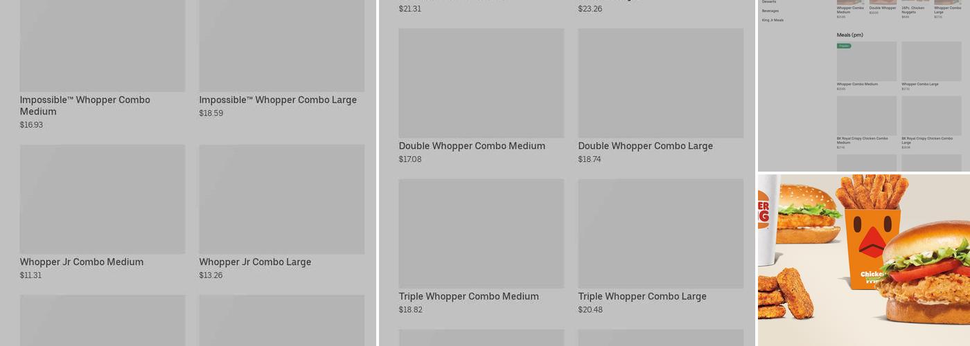 Burger King Menu
