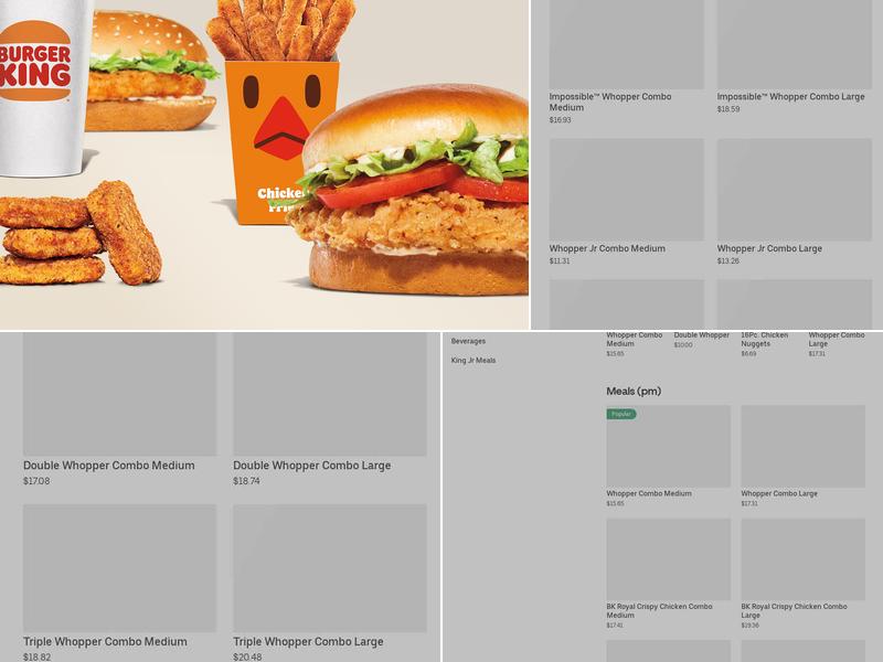 Burger King Menu