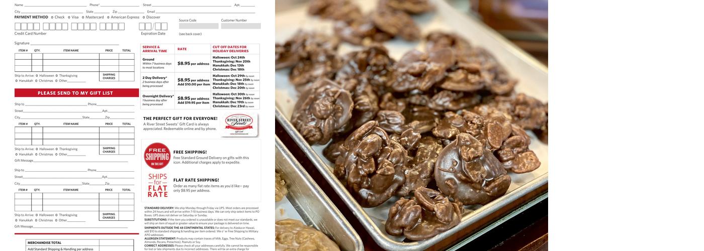 River Street Sweets Menu